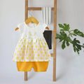 Baby Girls FROCK Imported-Yellow & Musterd Shorts