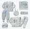 8PC* NewBorn Clothes Set In Winter Fleece Elephant (M. Color)