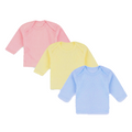 Lap Shoulder Crewneck Undershirt coloured T-Shirts (Pack of 3)