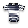 Baby Cotton Body Suit Black Thin Lines (3-6Months)