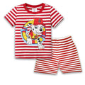 2PC* Baby Cotton Shirt with Short RED LINES  (DOG)