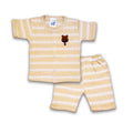 2PC* Baby Cotton Shirt with Short SKIN (WHITE LINES)