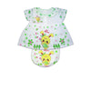 2 PC Newborn Baby Frock with underwear Cotton Imported-GREEN-Let's Go