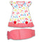 Baby Girls FROCK Red (Blue & Yellow Butterfly)