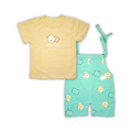 2PC* Baby Cotton Shirt with Dungaree Imported GREEN BROWN (SNACKS)