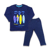 Cotton Baby Shirt & Trouser-navy blue(Fish)