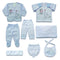 8PC* NewBorn Clothes Set In Winter Fleece Elephant (M. Color)