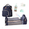 1PC Diaper Bag with changing bed Import Quality - BLACK
