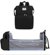 1PC Diaper Bag with changing bed Import Quality - BLACK