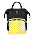 1 PC Baby Diaper Back Pack Yellow (white Dots) Import Quality