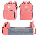 1PC Diaper Bag with changing bed Import Quality -Peach