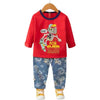 Toddler Cartoon Shirt Pajama Cotton Clothes Cute Long Sleeves Outfits (Imported) ROBO