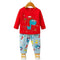 Toddler Cartoon Shirt Pajama Cotton Clothes Cute Long Sleeves Outfits (Imported) dino