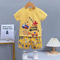 2PC* Baby Cotton Shirt with Short Imported (CONSTRUCTION WORK)