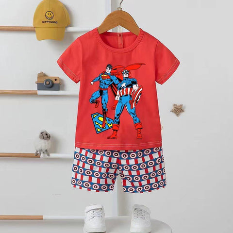 2PC* Baby Cotton Shirt with Short Imported (9-48Month)