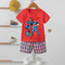 2PC* Baby Cotton Shirt with Short Imported SUPERMAN+CAPT AMERICA