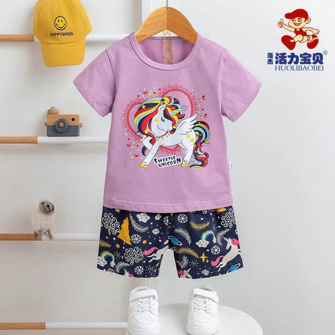 2PC* Baby Cotton Shirt with Short Imported for Girls  (12-48Month)