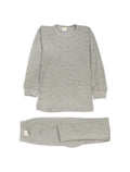 2 PC Trouser Shirt full sleeves for Babies (Body Warmer)- fleece Grey