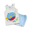 2PC* Baby Cotton Sando with Short Imported BLUE RED FISH