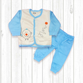 Fleece Baby Shirt Trouser (imported)-Blue Bowl