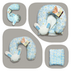 Fleece SWADDLE  Cozy and Warm WRAP with Neck Pillow BLUE