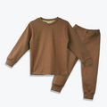 2PC Full Sleeves Trouser Shirt Thermal (7)- Dark Brown