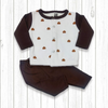Fleece Baby Shirt Trouser (imported)-Brown heart Solid