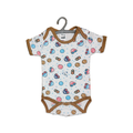 Baby Cotton Body Suit brown border multi cars