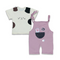 2PC* Baby Cotton Shirt with Dungaree Imported CAT PINK