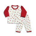 Fleece Baby Shirt Trouser red berry