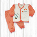 Fleece Baby Shirt Trouser (imported)-Orange cutera