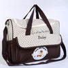 3 PC Baby Diaper Back Pack Import Quality Brown with Polka Dots