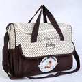 Baby Diaper Back Pack Brown with Polka Dots Import Quality