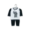 Baby Cotton Trouser Shirt Black theme Elephant