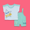 2PC* Baby Cotton Shirt with Dungaree Imported LIGHT GREEN