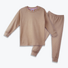 2PC Full Sleeves Trouser Shirt Thermal(8)- Light Brown