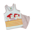 2PC* Baby Cotton Sando with Short Imported RED TRI BEARS