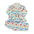 Cotton Night Suite For Girl PINK BLUE YELLOW BUTTERFLY