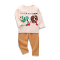 Toddler Cartoon Shirt Pajama Cotton Clothes Cute Long Sleeves Outfits (Imported) Off Whitish