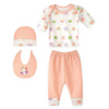 4PC* Newborn Baby Shirt Trouser Set-Pink hearts
