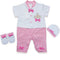 3PC* Newborn Baby Romper with Cap and Botties (PINK) CROWN