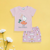 2PC* Baby Cotton Shirt with Short Imported PINK Girl RABBIT