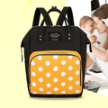 1 PC Baby Diaper Back Pack Yellow (white Dots) Import Quality
