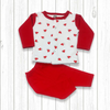 Fleece Baby Shirt Trouser (imported)-Red heart Solid