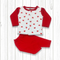 Fleece Baby Shirt Trouser (imported)-Red heart Solid