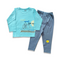 Toddler Cartoon Shirt Pajama Cotton Clothes Long Sleeve (Imported) C GREEN