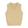 Sleeveless Plain Vest Sweater  Skin