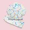 Cotton Night Suite For Girls- Multicolor pattern
