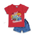 2PC* Baby Cotton Shirt with Short Imported STREET RACING (TEAM WORK)