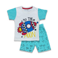 2PC* Baby Cotton Shirt with Short Imported ROCKET TO THE MOON